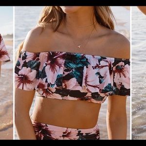 Albion ruffled swim top